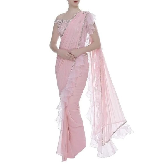 Woven Saree with Contrast Border